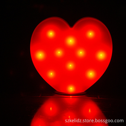 Customized Promotional Heart Shape Room Accent Night light For Holiday Time Decoration